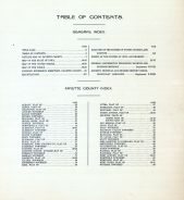 Table of Contents, Fayette County 1916